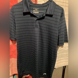 Tek Gear Polo Shirt Kids XL 18 / 20 Blue Black Golf Like New